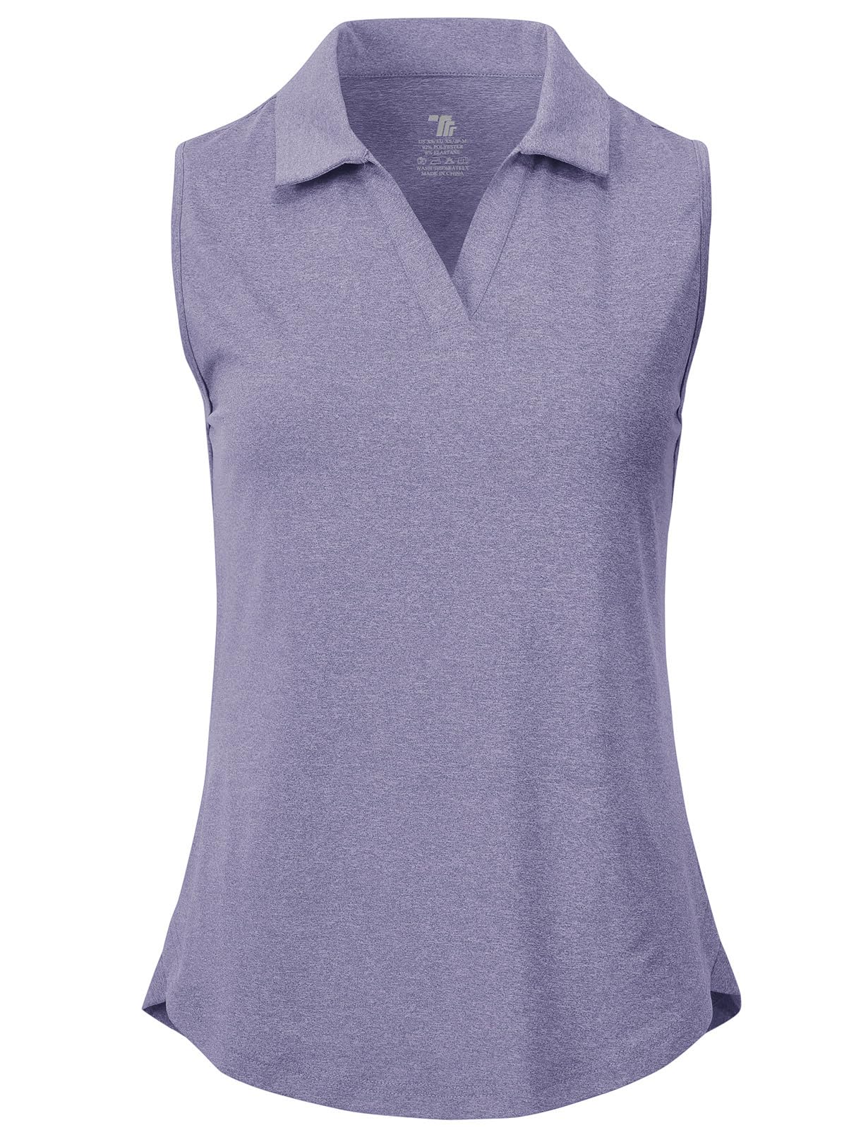 BGOWATU Women's Sleeveless Golf Polo Shirts Collared V Neck Tennis Tank Tops UPF 50+ Quick Dry Lightweight