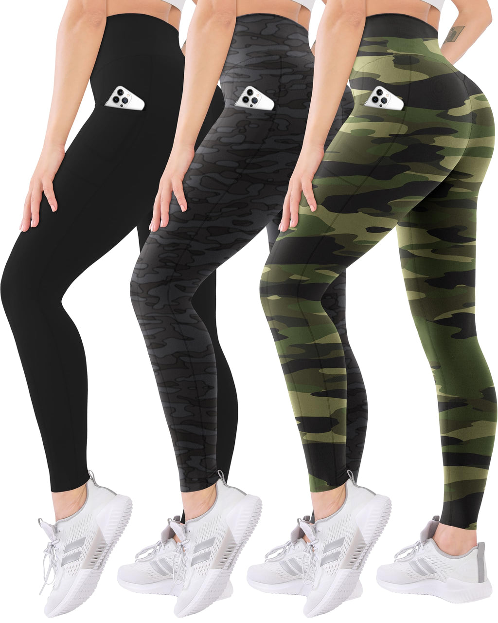 Blisset Women’s 3-Pack High-Waist Pocket Yoga Leggings