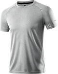 Men's Running T Shirt, Athletic Performance Short Sleeve for Marathon Training Grey