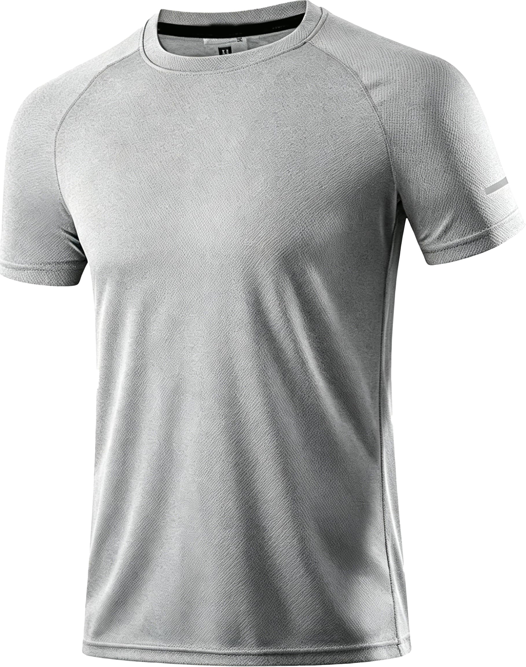 Men's Running T Shirt, Athletic Performance Short Sleeve for Marathon Training Grey