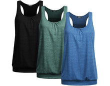 Beyove Women’s 3-Pack Plus-Size Racerback Yoga Tank Tops