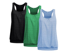 Beyove Women’s 3-Pack Plus-Size Racerback Yoga Tank Tops