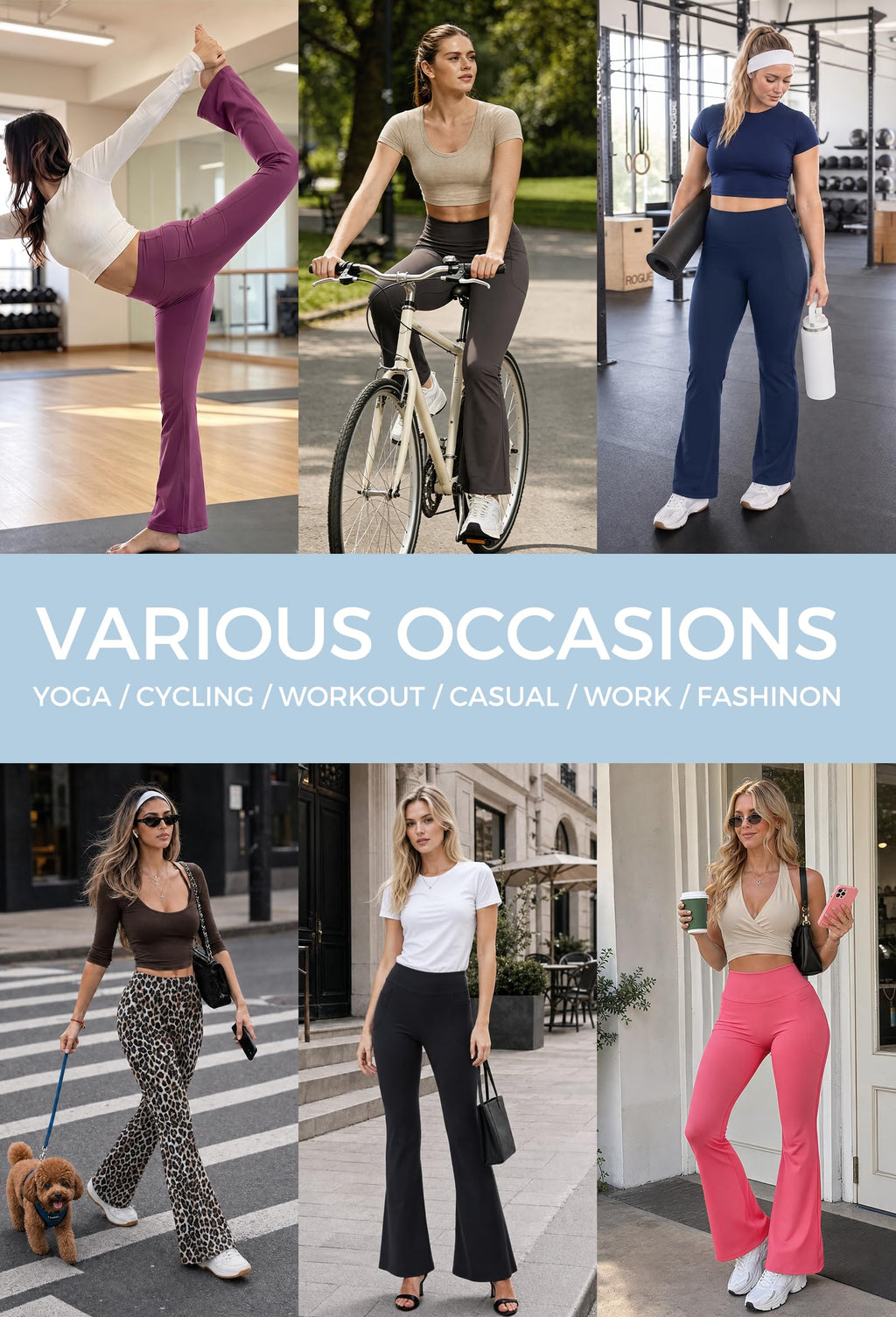 Alaroo Women’s Flare Yoga Leggings with Pockets
