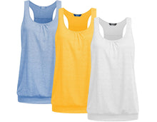 Beyove Women’s 3-Pack Plus-Size Racerback Yoga Tank Tops