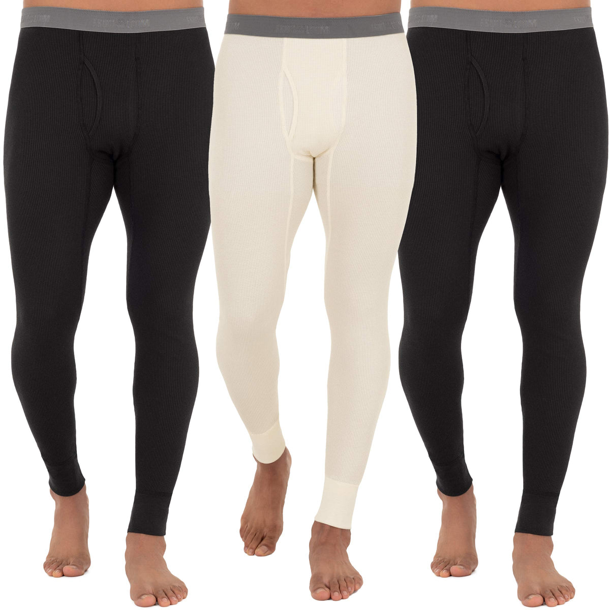 Fruit of the Loom Men’s Waffle Thermal Long Johns Bottoms