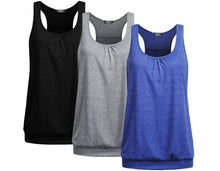 Beyove Women’s 3-Pack Plus-Size Racerback Yoga Tank Tops