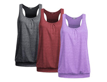 Beyove Women’s 3-Pack Plus-Size Racerback Yoga Tank Tops