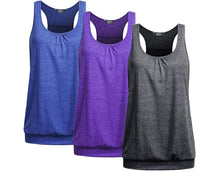 Beyove Women’s 3-Pack Plus-Size Racerback Yoga Tank Tops