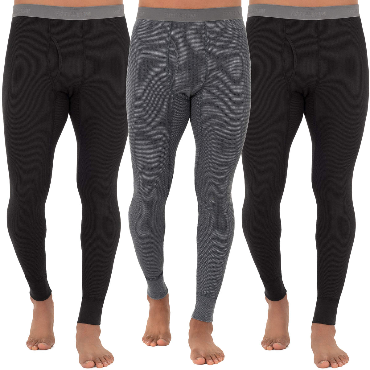 Fruit of the Loom Men’s Waffle Thermal Long Johns Bottoms