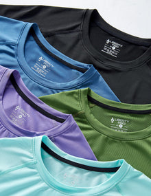 Men’s 5-Pack Quick-Dry Athletic Training T-Shirts